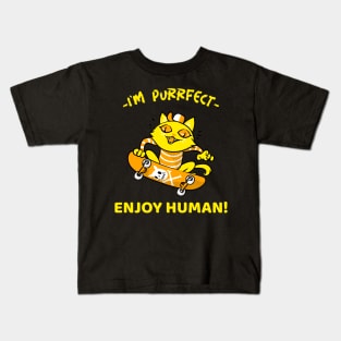 Cat is purrfect Kids T-Shirt